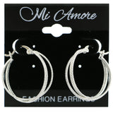 Mi Amore Hoop-Earrings Silver-Tone