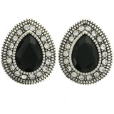 Mi Amore Post-Earrings Silver-Tone/Black