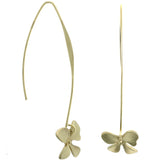 Mi Amore Flower Dangle-Earrings Gold-Tone