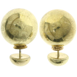 Mi Amore Reversible Ball Back Post-Earrings Gold-Tone