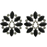 Mi Amore Post-Earrings Silver-Tone/Black