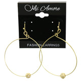 Mi Amore Dangle-Earrings Gold-Tone/White