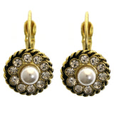 Mi Amore Dangle-Earrings Gold-Tone/White