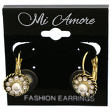 Mi Amore Dangle-Earrings Gold-Tone/White