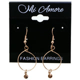 Mi Amore Delicate Dangle-Earrings Bronze-Tone/Clear