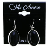 Mi Amore Dangle-Earrings Black/Silver-Tone