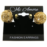 Mi Amore Reversible ballback Stud-Earrings Gold-Tone/Black