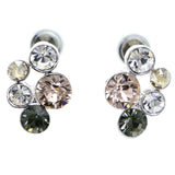 Mi Amore Post-Earrings Multicolor/Silver-Tone