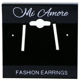 Mi Amore Post-Earrings Silver-Tone