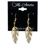 Mi Amore Leaf Dangle-Earrings Gold-Tone/Silver-Tone