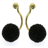 Mi Amore Drop-Dangle-Earrings Gold-Tone/Black