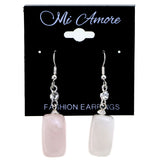 Mi Amore Dangle-Earrings White/Silver-Tone