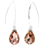 Mi Amore Dangle-Earrings Peach/Silver-Tone