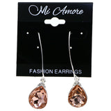 Mi Amore Dangle-Earrings Peach/Silver-Tone