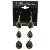 Mi Amore Dangle-Earrings Gold-Tone/Black