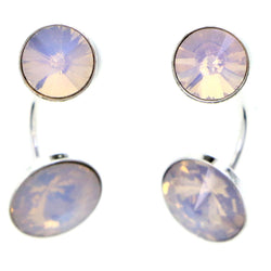 Mi Amore Drop-Dangle-Earrings Pink/Silver-Tone