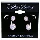 Mi Amore Drop-Dangle-Earrings Pink/Silver-Tone