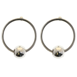 Mi Amore Post-Earrings Silver-Tone