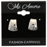 Mi Amore Post-Earrings Silver-Tone