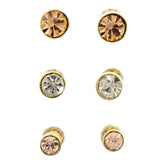 Mi Amore Multiple-Earring-Set Gold-Tone/Peach