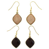 Mi Amore Multiple-Earring-Set Gold-Tone/Brown