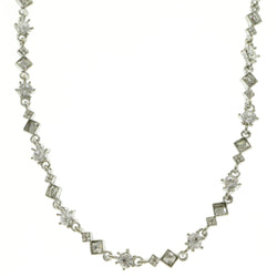 Mi Amore Adjustable Collar-Necklace Silver-Tone