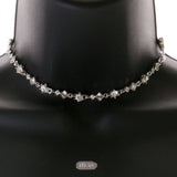 Mi Amore Adjustable Collar-Necklace Silver-Tone