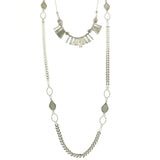 Mi Amore Adjustable Long-Necklace Silver-Tone