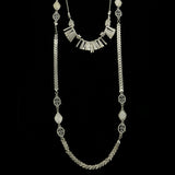 Mi Amore Adjustable Long-Necklace Silver-Tone