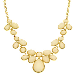 Mi Amore Adjustable Fashion-Necklace White/Gold-Tone