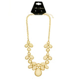 Mi Amore Adjustable Fashion-Necklace White/Gold-Tone