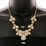 Mi Amore Adjustable Fashion-Necklace White/Gold-Tone