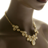 Mi Amore Adjustable Fashion-Necklace White/Gold-Tone