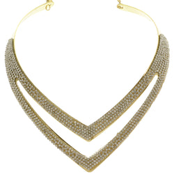 Mi Amore Adjustable Collar-Necklace Gold-Tone