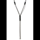 Mi Amore Dark Silver Tassel Fashion-Necklace Silver-Tone & Black