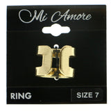 Mi Amore Set of 2 Multiple-Ring-Set Gold-Tone Size 7.00