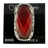 Mi Amore Sized-Ring Silver-Tone/Red Size 8.00