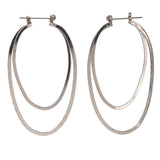 Mi Amore Hoop-Earrings Silver-Tone