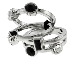 Silver-Tone 4 Piece Ring Set WHBMR2